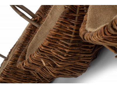 Basket, Set of 3 OVAL UNPEELED WILLOW GARDEN TRUG 