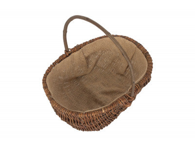 Basket, LARGE OVAL UNPEELED WILLOW GARDEN TRUG