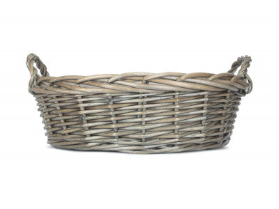 Basket, LARGE ROUND ANTIQUE WASH DISPLAY TRAY with PLASTIC LINING