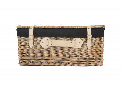 "Basket, 22" ANTIQUE WASH HAMPER with BLACK LINING"