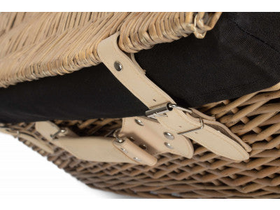 "Basket, 22" ANTIQUE WASH HAMPER with BLACK LINING"