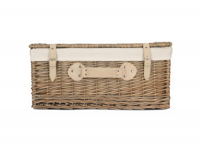"Basket, 22" ANTIQUE WASH HAMPER with WHITE LINING"
