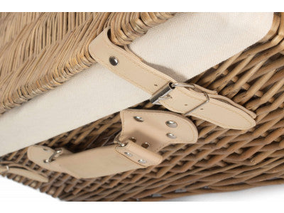 "Basket, 22" ANTIQUE WASH HAMPER with WHITE LINING"