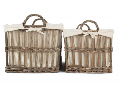 Basket, MALMÖ OPENWORK LAUNDRY STORAGE BASKETS SET 2 