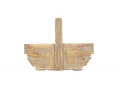 Basket, MEDIUM OAK EFFECT WOODEN TRUG