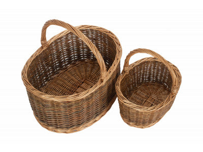 Basket, Set of 2 COUNTRY OVAL SHOPPER 