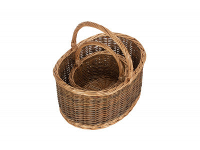Basket, Set of 2 COUNTRY OVAL SHOPPER 