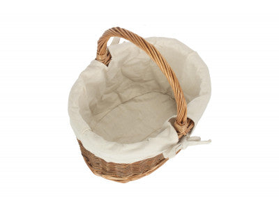 Basket, CHILD'S COUNTRY OVAL SHOPPER with WHITE LINING 