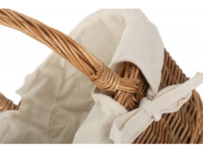 Basket, CHILD'S COUNTRY OVAL SHOPPER with WHITE LINING 
