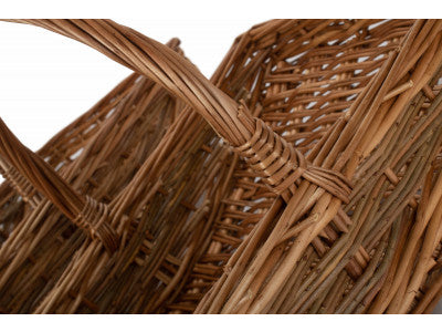 Basket, Set of 2 UNPEELED WILLOW GARDEN TRUG 