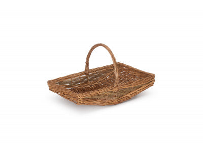 Basket, SMALL UNPEELED WILLOW GARDEN TRUG