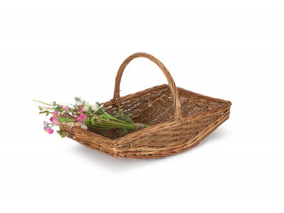 Basket, MEDIUM UNPEELED WILLOW GARDEN TRUG