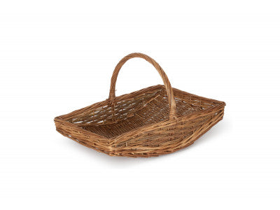 Basket, MEDIUM UNPEELED WILLOW GARDEN TRUG