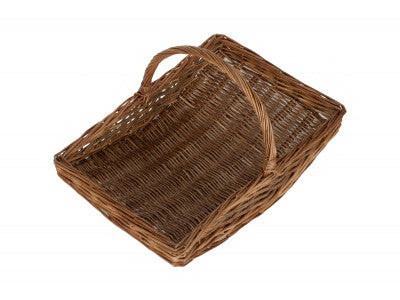 Basket, MEDIUM UNPEELED WILLOW GARDEN TRUG