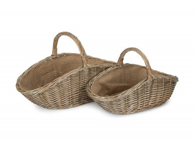 Basket, ANTIQUE WASH HARVESTING BASKET SET 2 