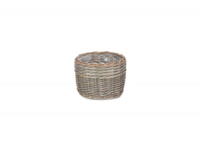 Basket, MEDIUM ROUND ANTIQUE WASH PLANTER