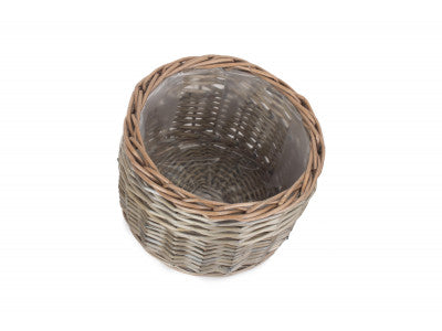Basket, MEDIUM ROUND ANTIQUE WASH PLANTER