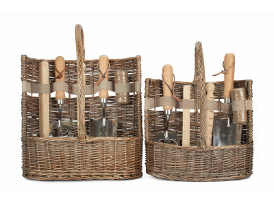Basket, Set of 2 ANTIQUE WASH DELUXE GARDEN TOOL BASKET 