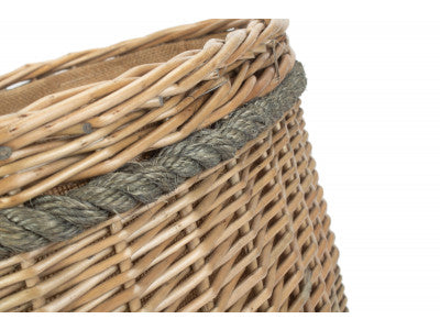 Basket, MEDIUM OVAL ROPE HANDLED LOG BASKET