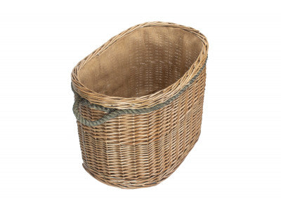 Basket, LARGE OVAL ROPE HANDLED LOG BASKET