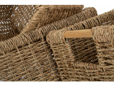 Basket, Set of 3 NORDIC SEAGRASS STORAGE BASKETS 