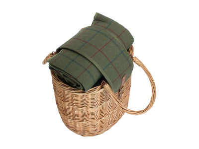 Basket, OVAL GREEN TWEED CHILLER HAMPER BASKET 