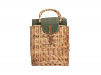 Basket, OVAL GREEN TWEED CHILLER HAMPER BASKET 