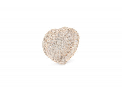 Basket, MEDIUM WHITE WASH HEART SHAPED TRAY 