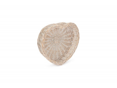 Basket, LARGE WHITE WASH HEART SHAPED TRAY