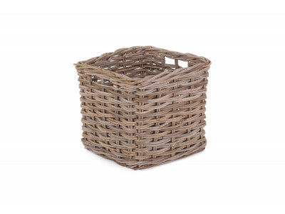 Basket, SQUARE RATTAN STORAGE BASKET