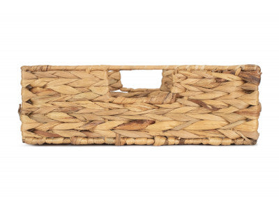 Basket, MEDIUM SHALLOW RECTANGULAR WATER HYACINTH STORAGE BASKET