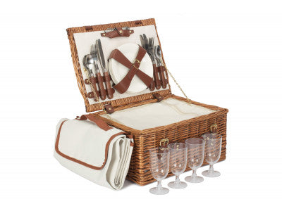 Basket, 4 PERSON CLASSIC PICNIC HAMPER