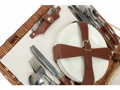 Basket, 4 PERSON CLASSIC PICNIC HAMPER