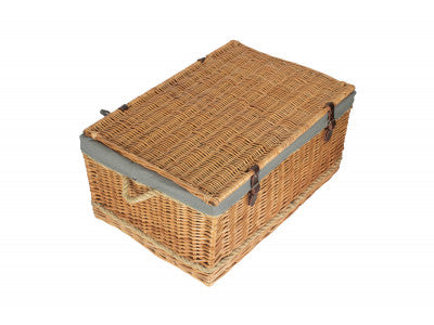"Basket, 28" ROPE HANDLED TRUNK with GREY SAGE LINING"