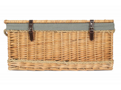 "Basket, 28" ROPE HANDLED TRUNK with GREY SAGE LINING"