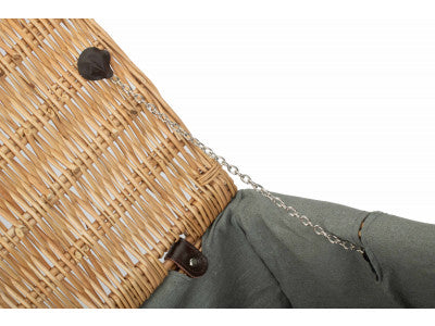 "Basket, 22" BUFF HAMPER with GREY SAGE LINING"