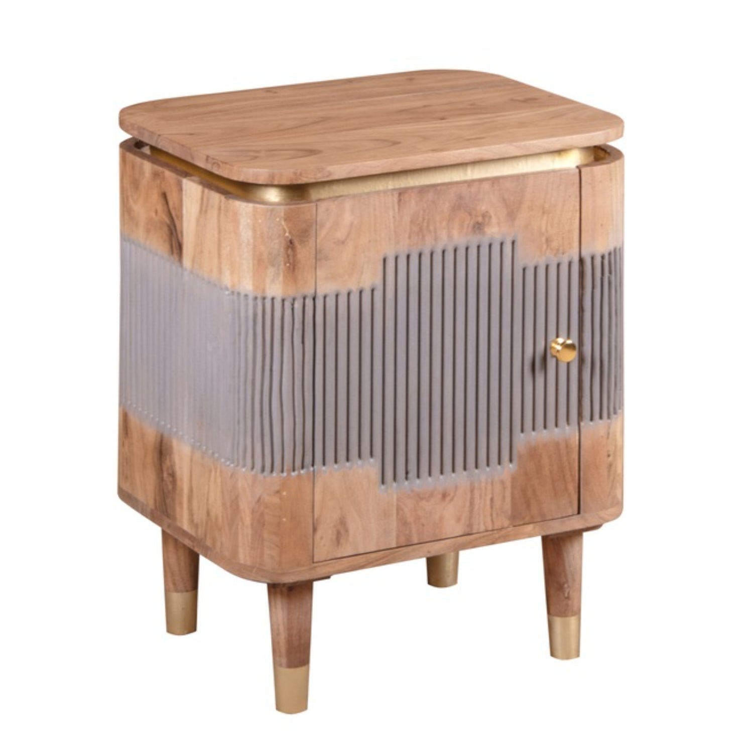 Acacia Wood Bedside Table