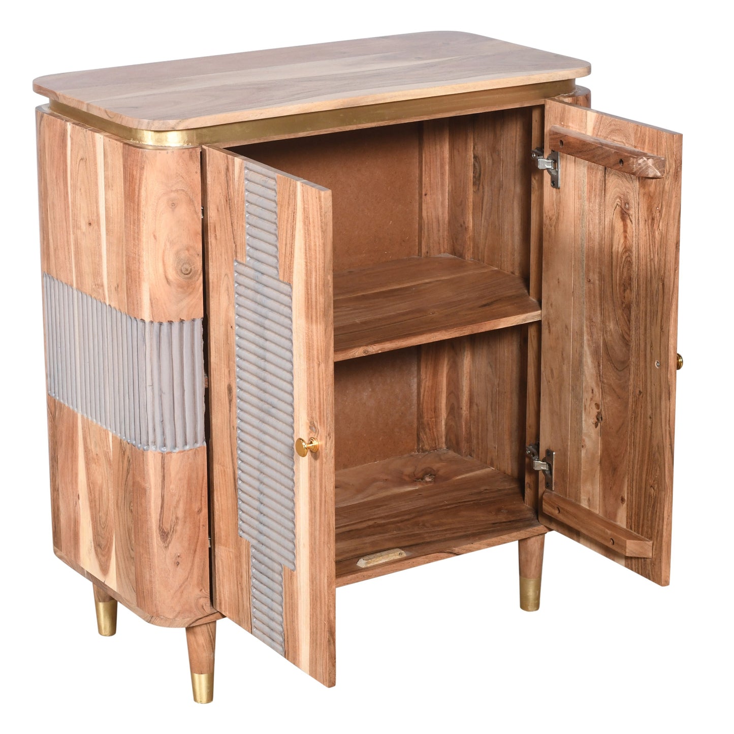 Acacia Wood 2 Doors Sideboard