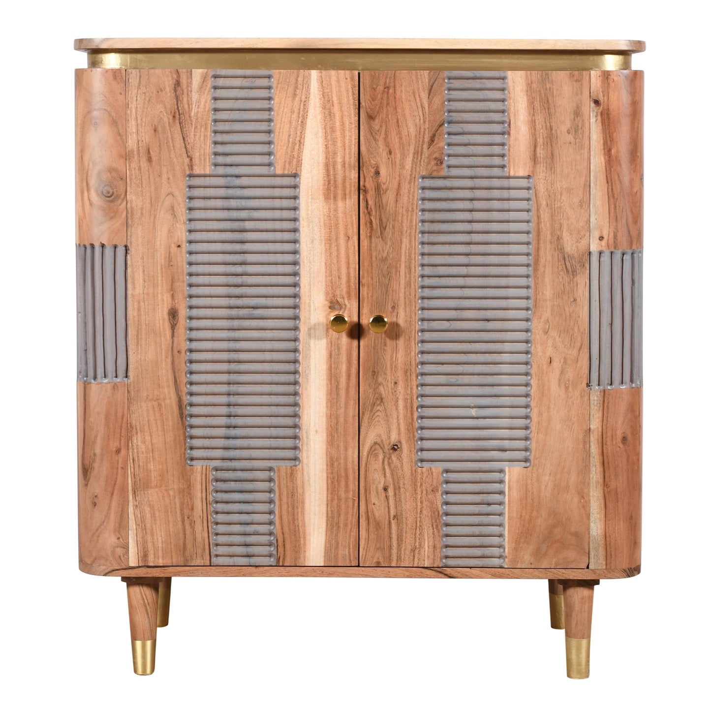 Acacia Wood 2 Doors Sideboard