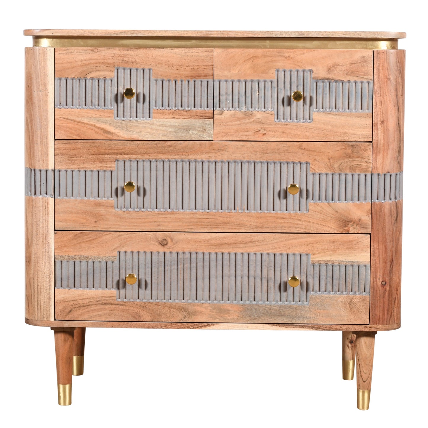 Acacia Wood 4 Drawers Chest