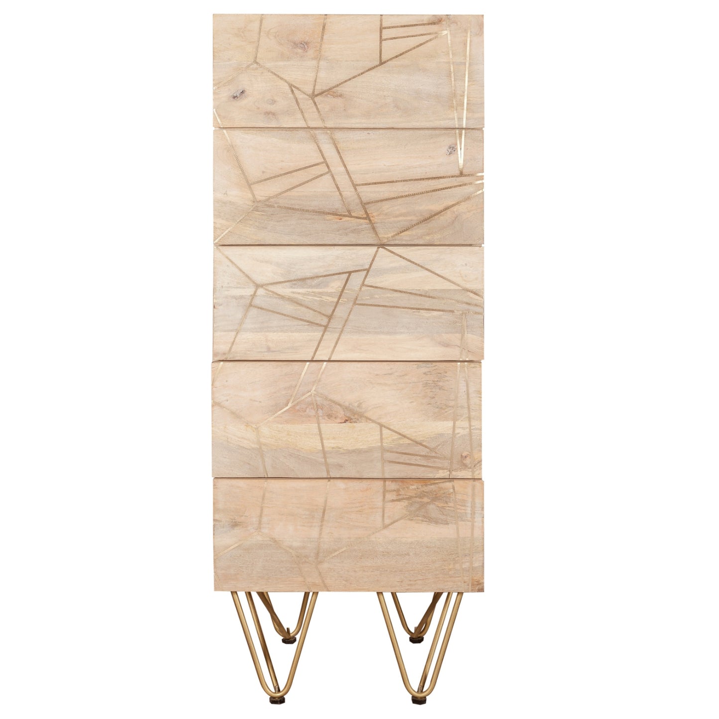 Light Gold Tall Chest of Drawers