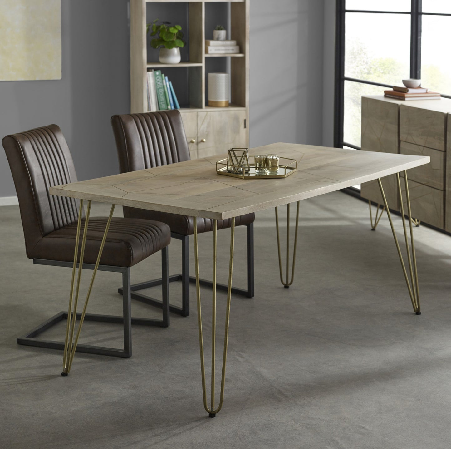 Light Gold Dining Table 