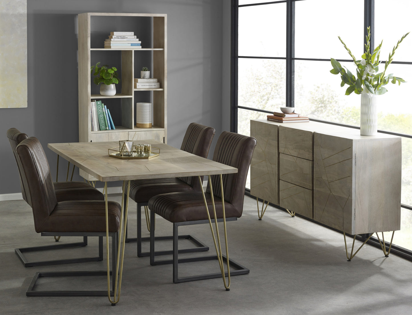 Light Gold Dining Table 