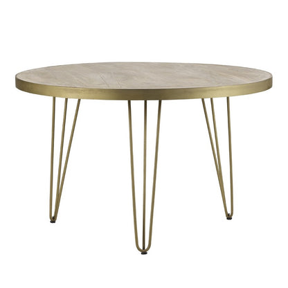 Light Gold Round Dining Table 