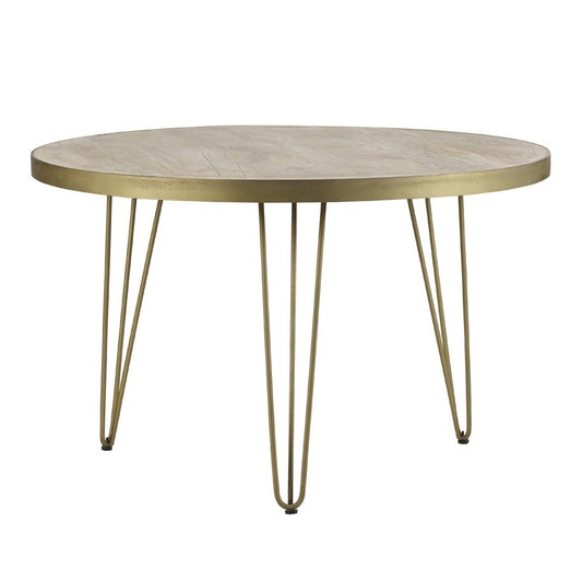 Light Gold Round Dining Table 