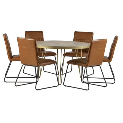 Light Gold Round Dining Table 