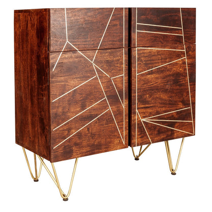 Dark Gold 2 Door Medium Sideboard
