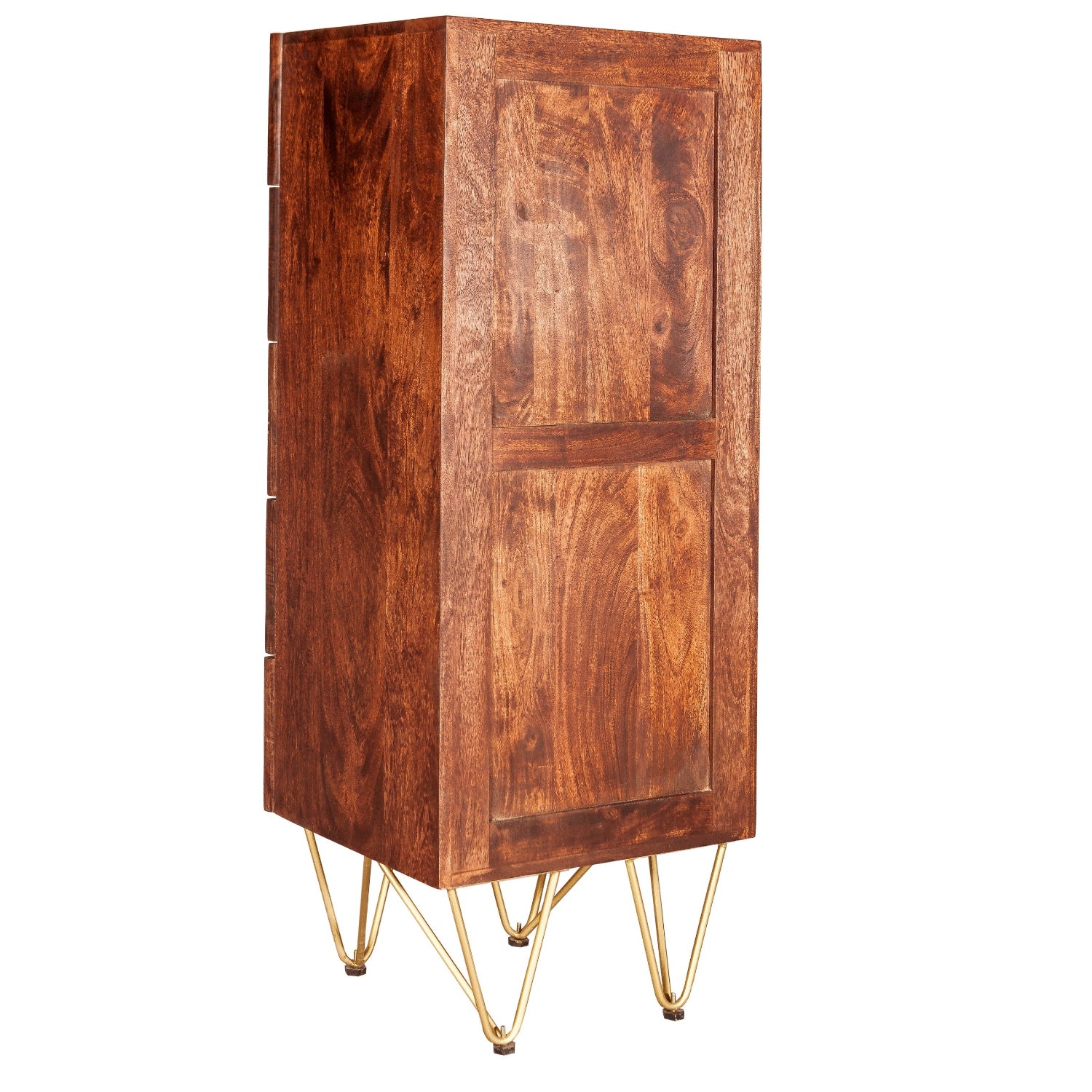 Dark Gold Tall Chest of Drawers