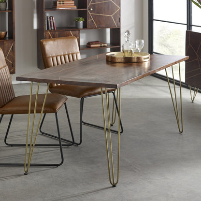 Dark Gold Dining Table 