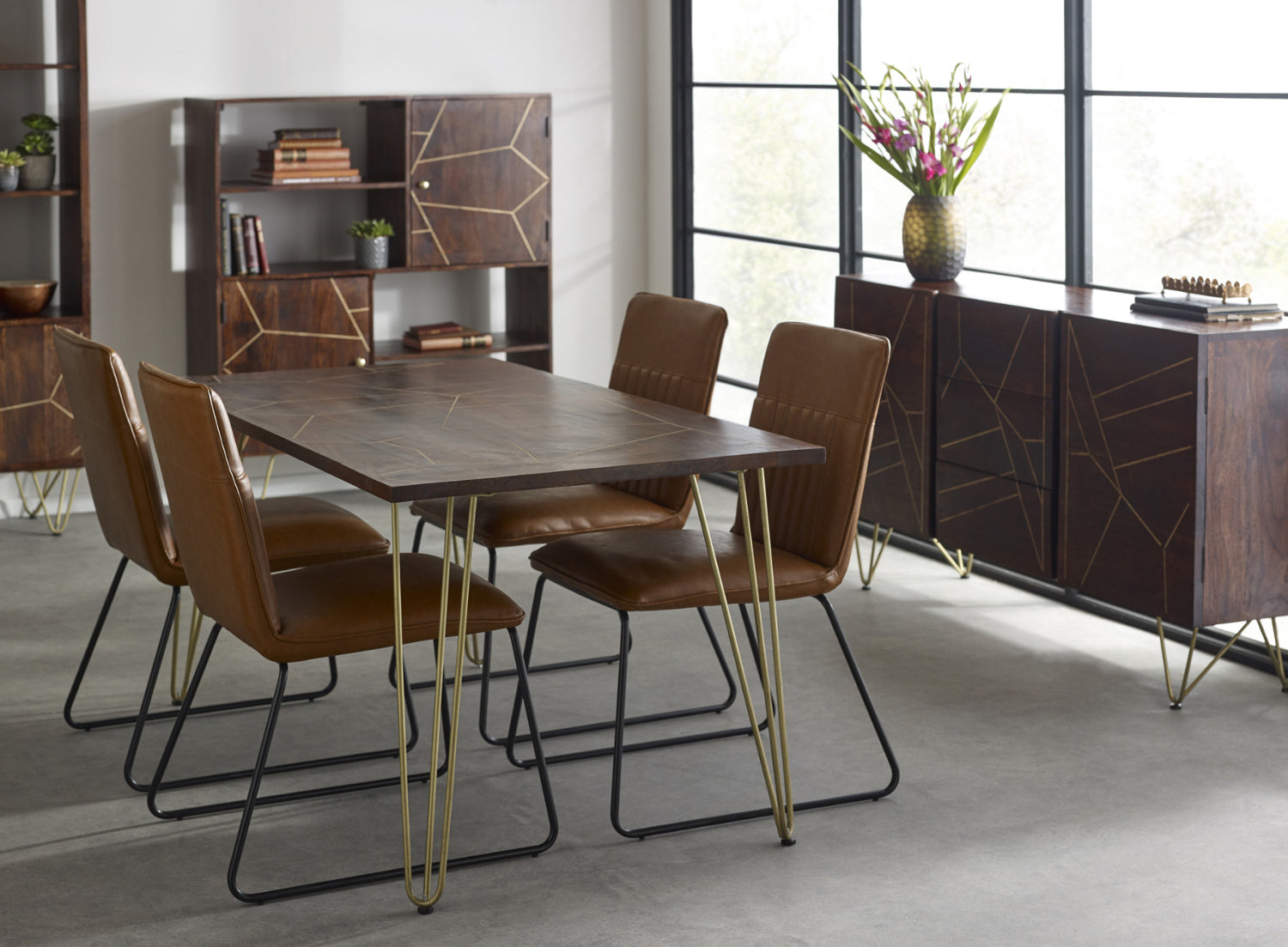 Dark Gold Dining Table 
